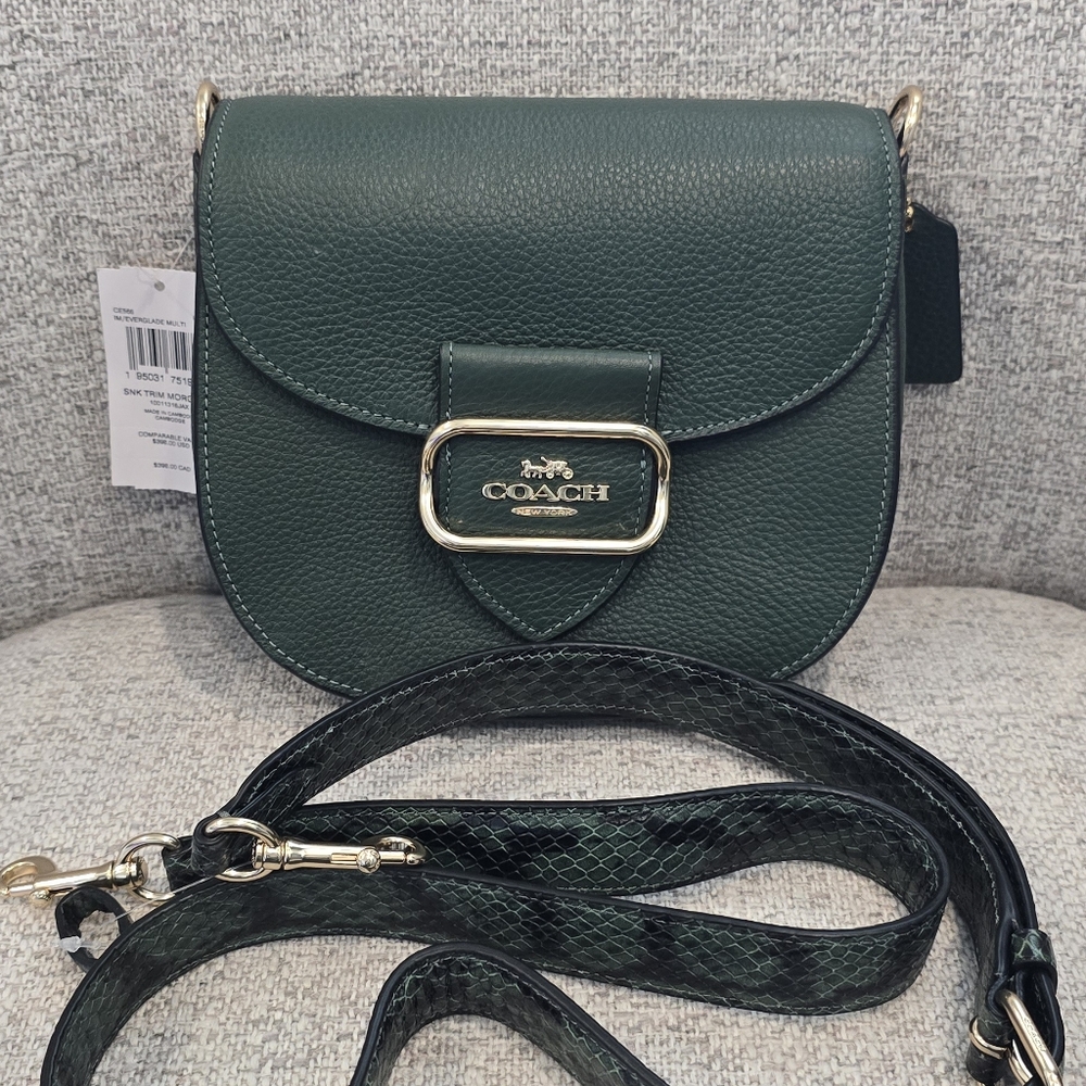 Coach Green Leather Crossbody Bag